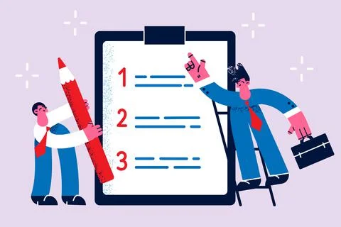 Time management and list of tasks concept Stock Illustration