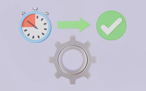 Time management and productivity optimization for balanced work 库存插图