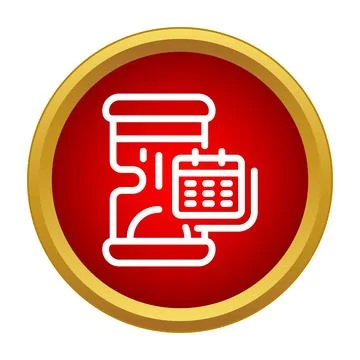 Time management and scheduling deadline planning icon Stock Illustration