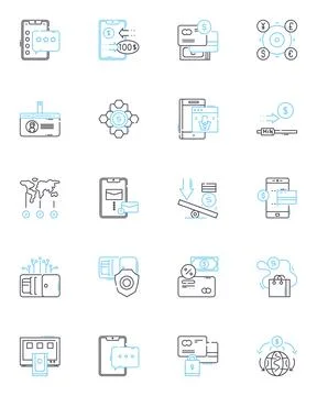 Time-management and scheduling linear icons set. Prioritization, Efficiency Stock Illustration