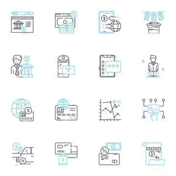 Time-management and scheduling linear icons set. Prioritization, Efficiency Stock Illustration