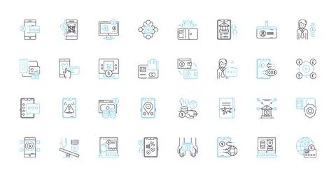 Time-management and scheduling linear icons set. Prioritization, Efficiency Stock Illustration