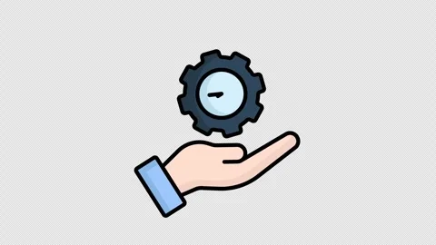 Time management animated icon. animated icon related to efficiency. suitabl.. Stock Footage 303945379