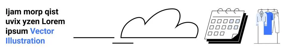 Time management, cloud storage, digital organization, e-commerce, task tracki 스톡 일러스트