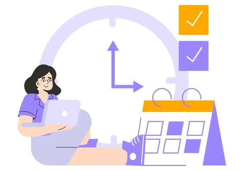 Time Management A Comprehensive Overview of the Productivity and Scheduling Stock Illustration