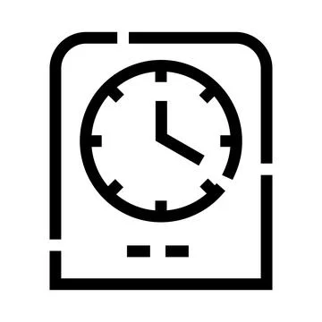 Time management concept with abstract clock icon Stock Illustration