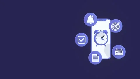 Time Management Concept Animation With Copy Space For Text. Stock Footage 312535213