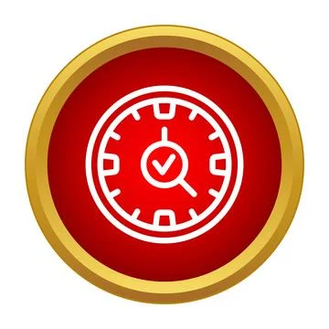 Time management concept with clock and checkmark icon Stock Illustration