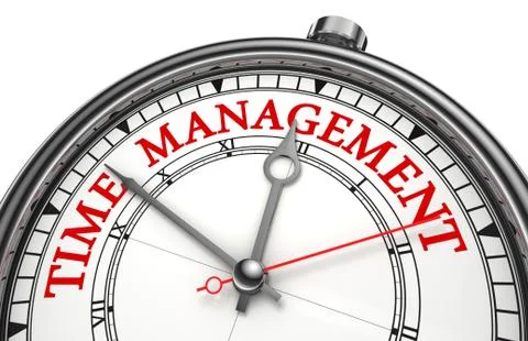 Time management concept clock Stock Illustration