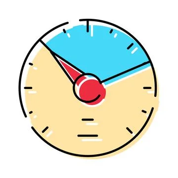 Time management concept with countdown timer icon Stock Illustration
