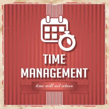 Time Management Concept in Flat Design. Stock Illustration