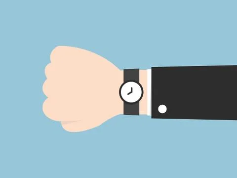 Time management concept, flat design, vector EPS10. Stock Illustration