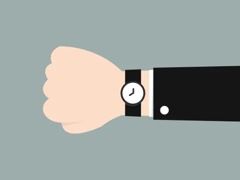 Time management concept, flat design, vector EPS10. Stock Illustration