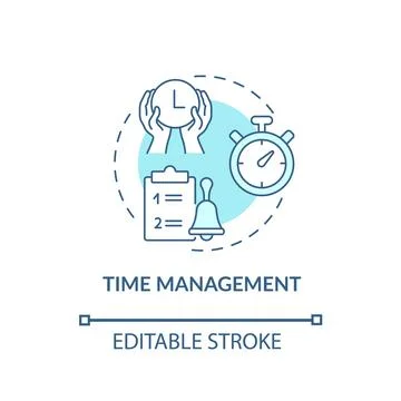 Time management concept icon Illustrazione stock