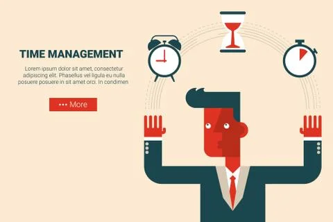 Time Management Concept Illustrazione stock