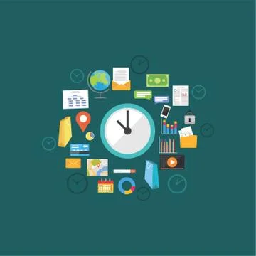 Time management concept. Stock Illustration