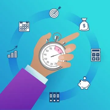 Time management concept Stock Illustration