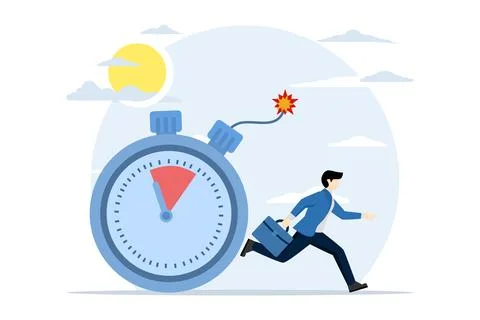 Time management concept Stock Illustration