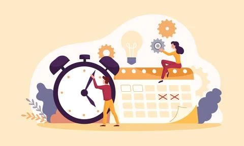 Time management concept Stock Illustration