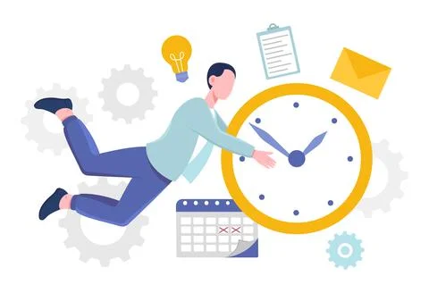 Time management concept Stock Illustration