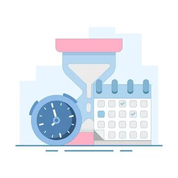 Time management concept Stock Illustration