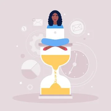 Time management concept Stock Illustration