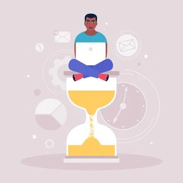 Time management concept Stock Illustration
