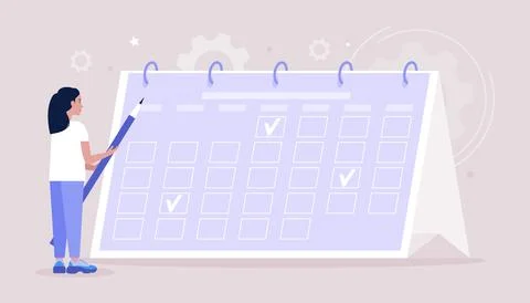 Time management concept Stock Illustration