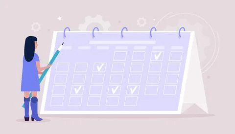 Time management concept Stock Illustration