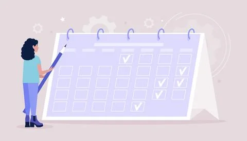 Time management concept Stock Illustration