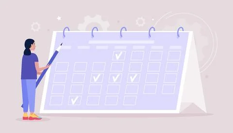 Time management concept Stock Illustration