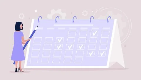 Time management concept Stock Illustration