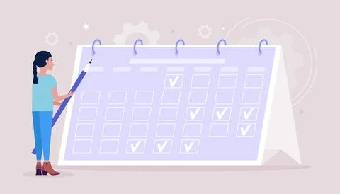 Time management concept Stock Illustration