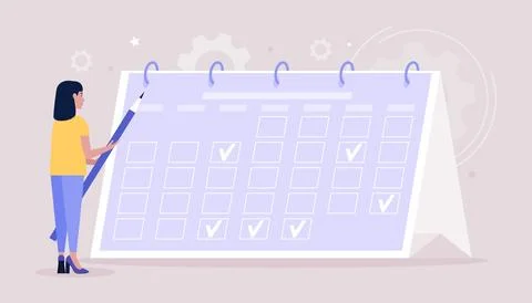 Time management concept Stock Illustration