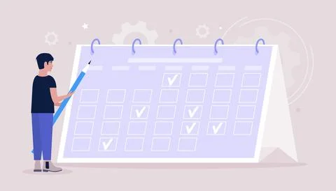 Time management concept Stock Illustration