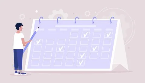 Time management concept Stock Illustration
