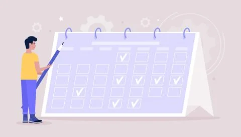 Time management concept Stock Illustration