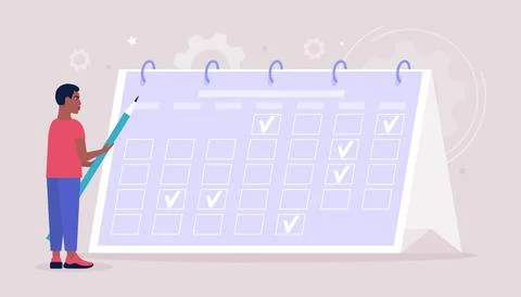Time management concept Stock Illustration
