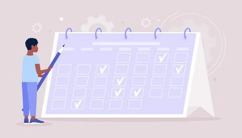 Time management concept Stock Illustration