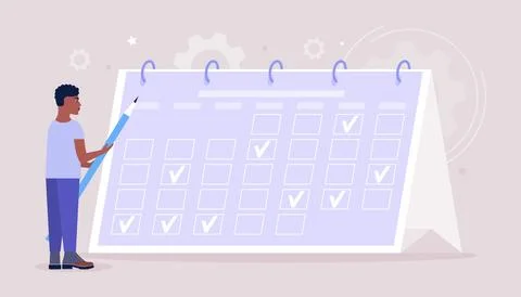 Time management concept Stock Illustration