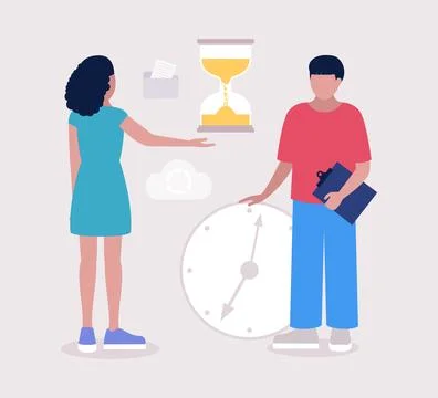 Time management concept Stock Illustration
