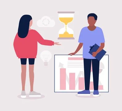 Time management concept Stock-Illustration