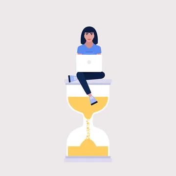 Time management concept Stock Illustration