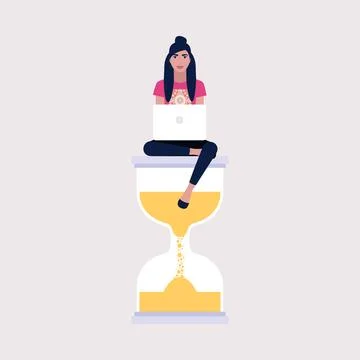 Time management concept Stock Illustration