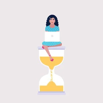 Time management concept Stock Illustration