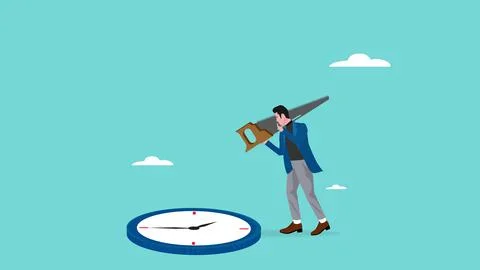 Time management concept illustration, efficiency multitasking vector time m.. Stock Illustration