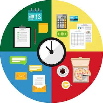 Time management concept illustration. Stock Illustration