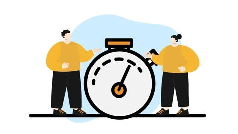Time Management Concept People and Stopwatch Stock Footage 342377906