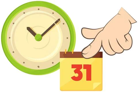 Time management concept planning, organization, working time. Flat vector with Stock Illustration
