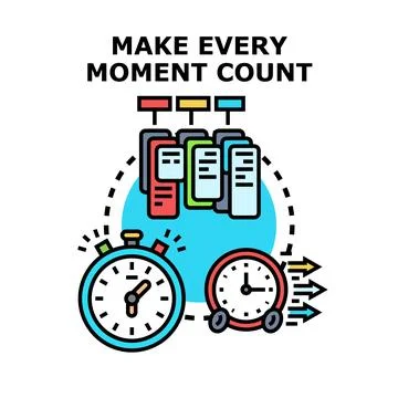 Time management concept planning tasks and increasing productivity Stock Illustration